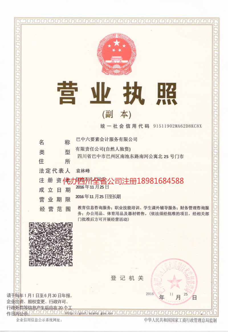 阳江阳江六要素会计服务有限公司